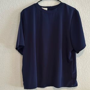 Vintage Worthington Navy Blouse